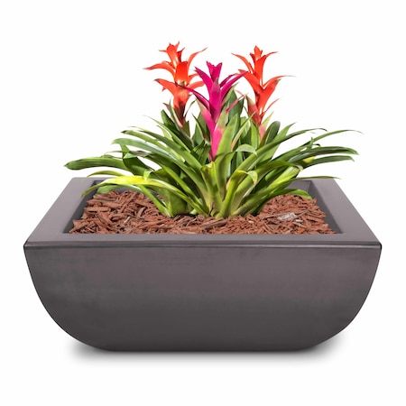 The Outdoor Plus 36 Square Avalon Planter Bowl - GFRC Concrete - Chestnut - OPT-AVLPO36-CST